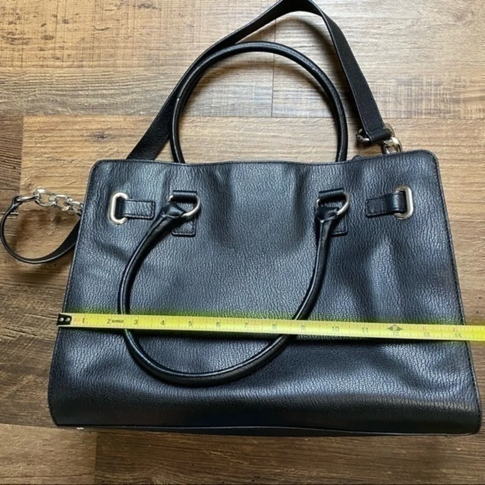 Michael Kors Hamilton Large Tote Crossbody purse shoulder bag black leather